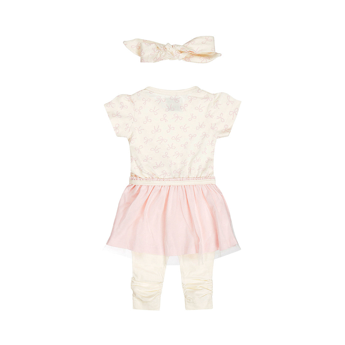 Conjunto 3 Piezas Vestido, Legging y Diadema para Niña