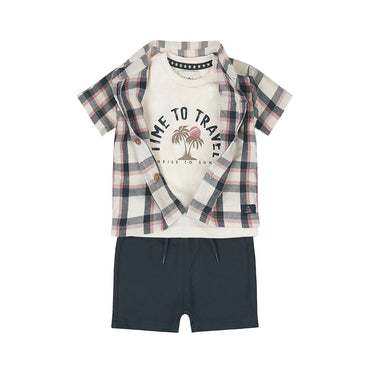 Conjunto 3 Piezas Camisa, Playera y Short de Algodón Time to Travel para Niño - Kool KidsDIRKJEKool KidsN58710-2YConjunto 3 Piezas Camisa, Playera y Short de Algodón Time to Travel para Niño2 AñosMulticolor8720815597855