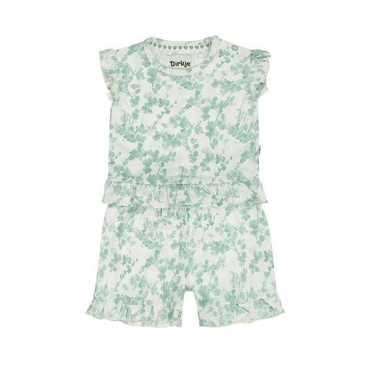 Conjunto Blusa y Short de Algodón con Estampado de Plantas para Niña - Kool KidsDIRKJEKool KidsN58380-2YConjunto Blusa y Short de Algodón con Estampado de Plantas para Niña2 AñosOff White8720815585890