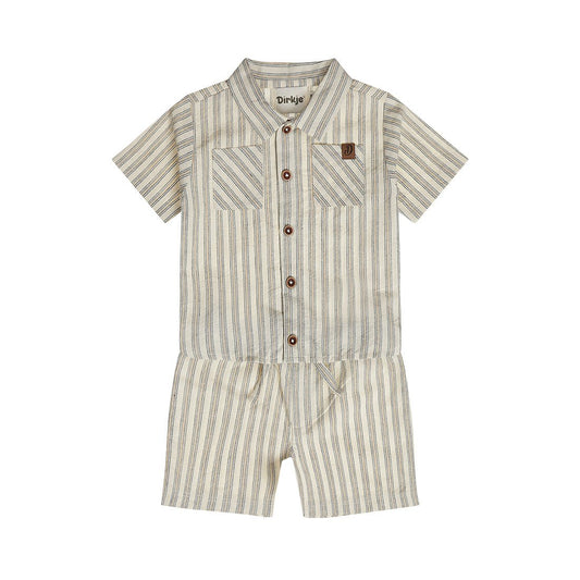 Conjunto Camisa y Short 100% Algodón a Rayas para Niño - Kool KidsDIRKJEKool KidsN58675-3MConjunto Camisa y Short 100% Algodón a Rayas para Niño3 MesesOff White8720815596261
