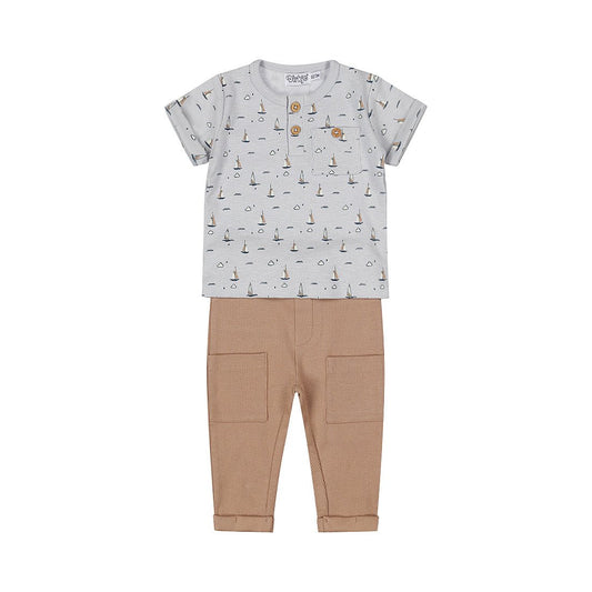 Conjunto de playera y pantalón para bebé - Kool KidsDIRKJEKool KidsP54557Conjunto de playera y pantalón para bebé3 MesesLight blue