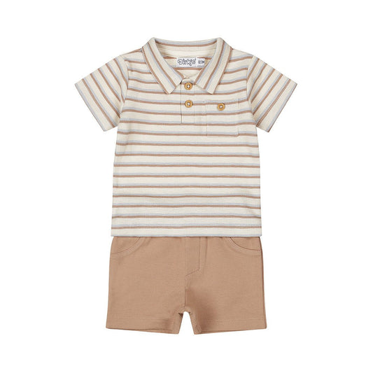 Conjunto de short y playera para bebé - Kool KidsDIRKJEKool KidsP54552Conjunto de short y playera para bebé3 MesesBrown