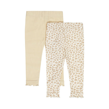 Pack 2 Leggings de Algodón: Leopardo y Liso para Bebé Niña - Kool KidsDIRKJEKool KidsN58362-3MPack 2 Leggings de Algodón: Leopardo y Liso para Bebé Niña3 MesesOff White8720815584961