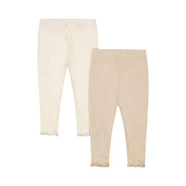 Pack de 2 leggings para niña - Kool KidsDIRKJEKool KidsP54405Pack de 2 leggings para niña2 AñosBeige