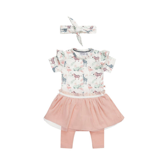 2 pce babysuit ss + headband - Kool KidsDIRKJEKool KidsR50308 - 312 pce babysuit ss + headband3 Meses8720815226076
