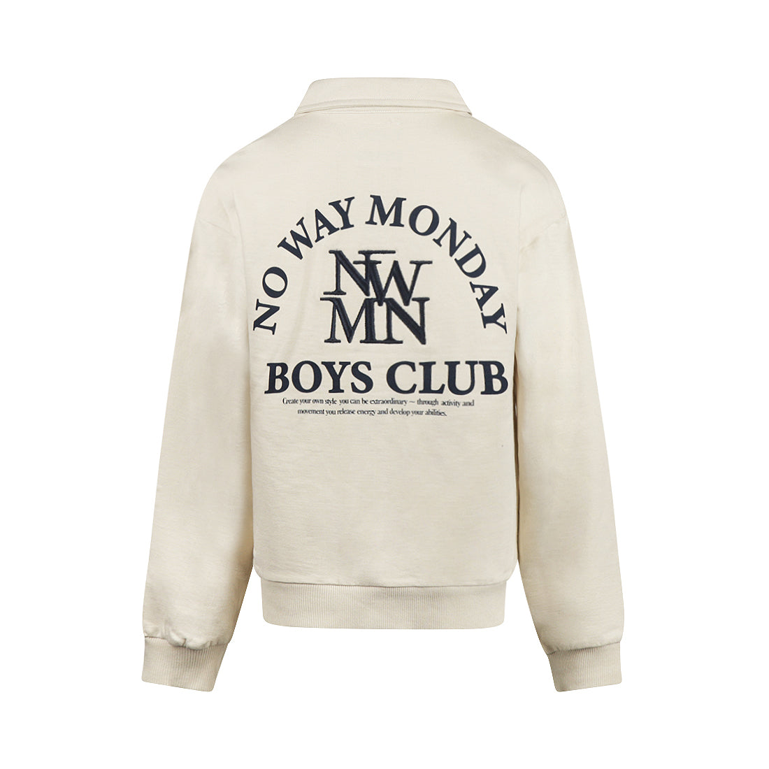 Sudadera 100% Algodón con Cierre y Bordado Club Boys para Niño