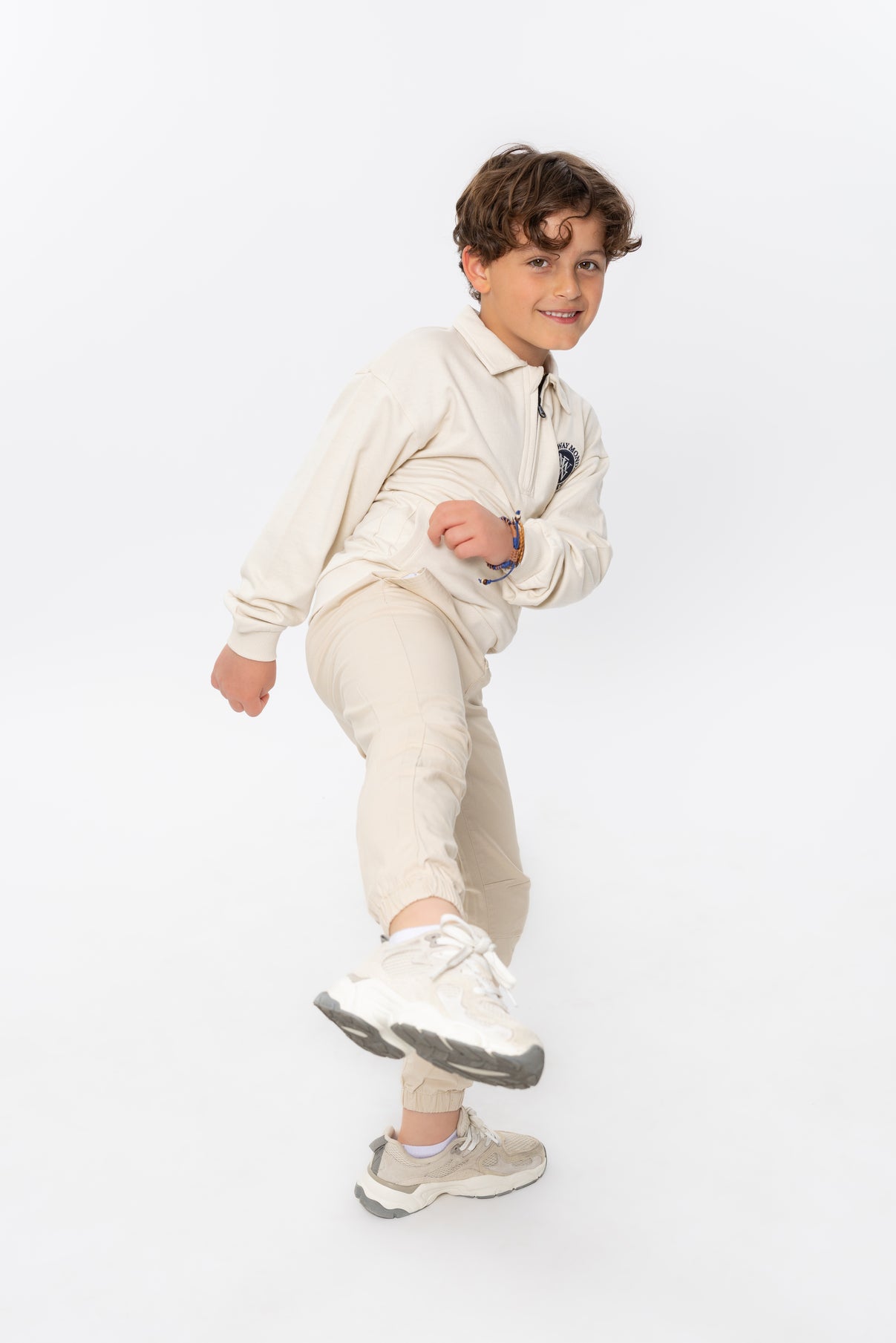 Sudadera 100% Algodón con Cierre y Bordado Club Boys para Niño