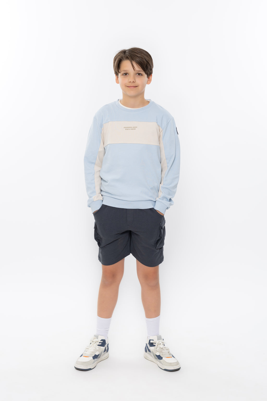 Sudadera de Algodón Bicolor California para Niño