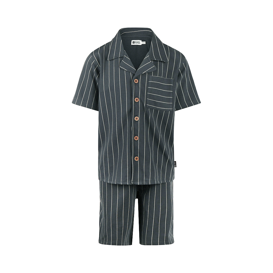 Conjunto Camisa y Short de Vestir Marino de Algodón para Niño