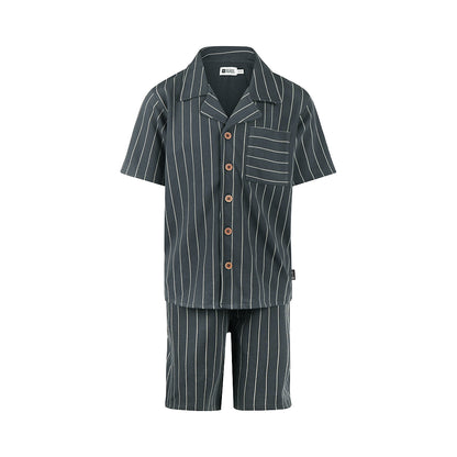 Conjunto Camisa y Short de Vestir Marino de Algodón para Niño