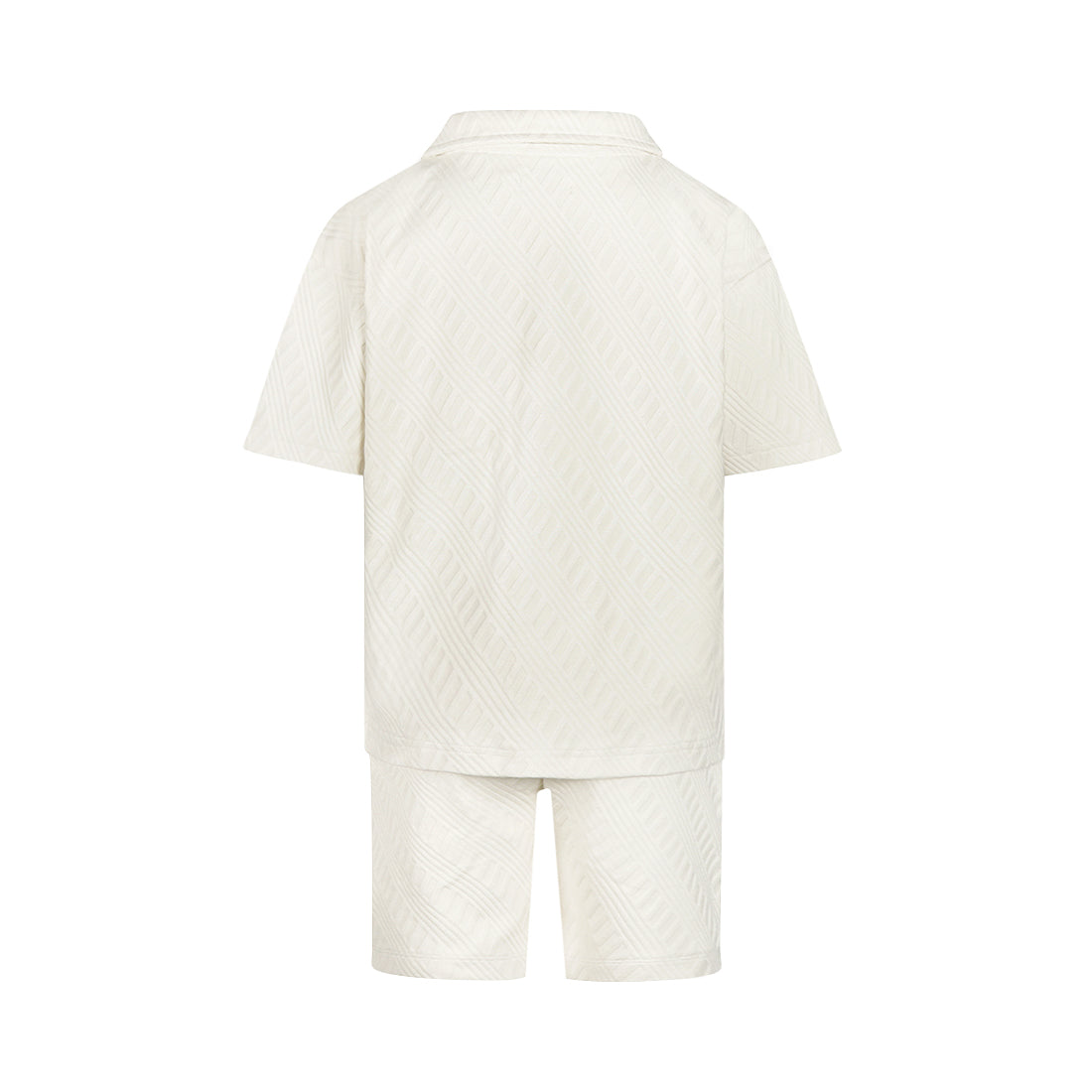 Conjunto de Camisa y Short Algodón Beige para Niño