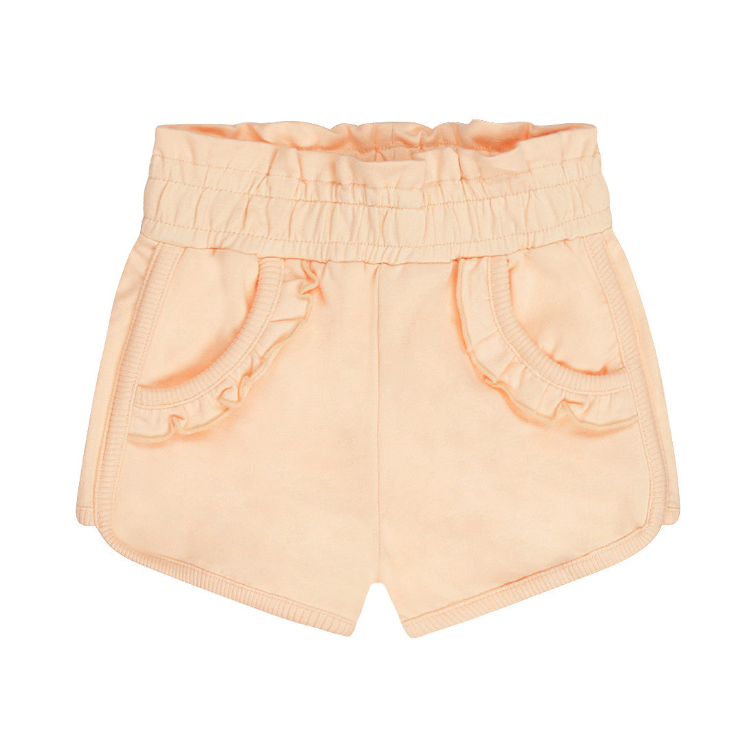 Short de Algodón Durazno con Olán para Bebé