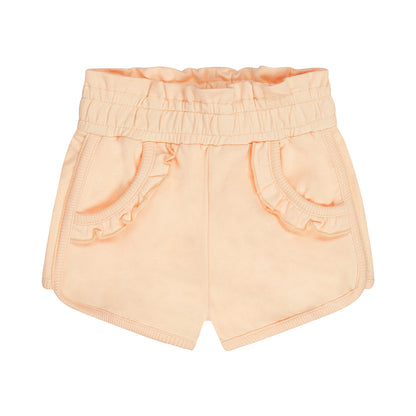 Short de Algodón Durazno con Olán para Bebé
