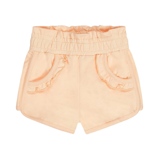Short de Algodón Durazno con Olán para Bebé