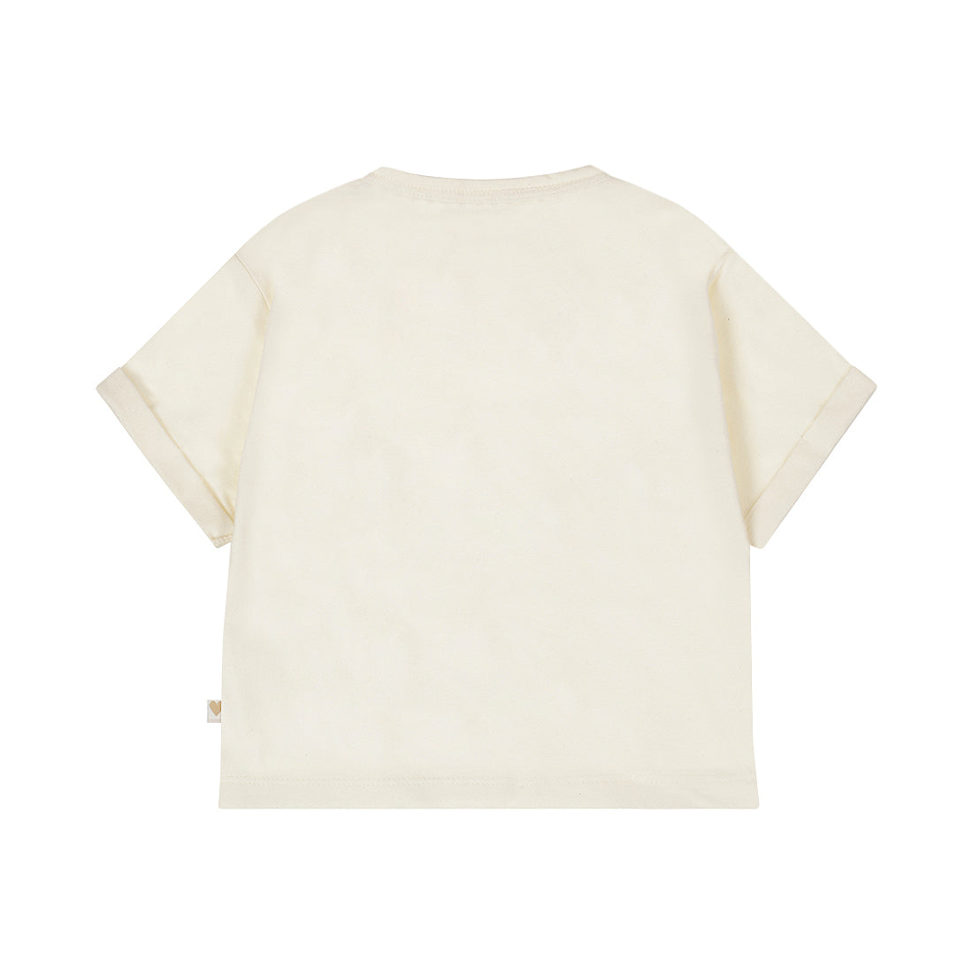 Playera de Algodón Hueso con Bordado al Centro para Bebé Niña