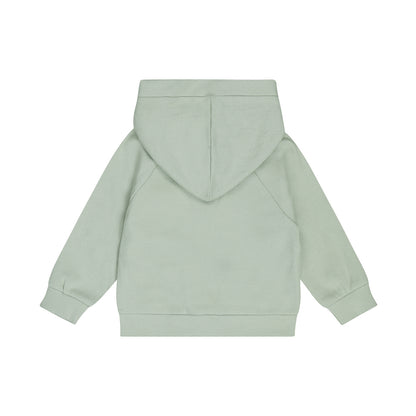 Chamarra de Algodón Verde Jade con Capucha para Niño