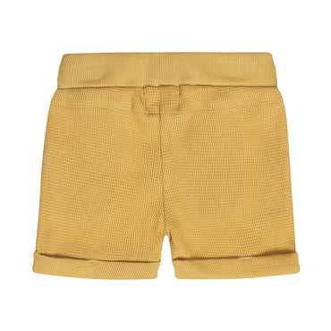 Short de Algodón Mostaza con Textura para Niño
