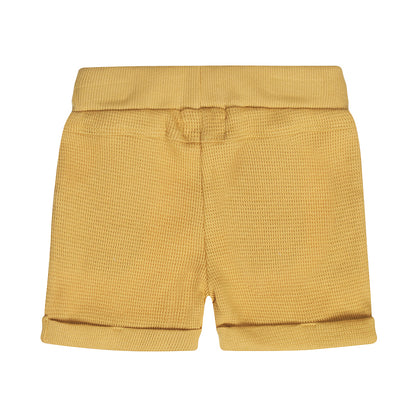 Short de Algodón Mostaza con Textura para Niño