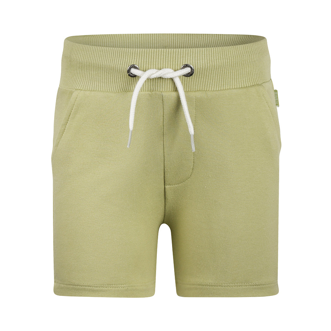 Short Deportivo de Algodón Verde con Jareta y Ojillos para Niño