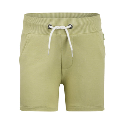 Short Deportivo de Algodón Verde con Jareta y Ojillos para Niño