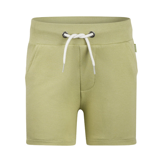Short Deportivo de Algodón Verde con Jareta y Ojillos para Niño