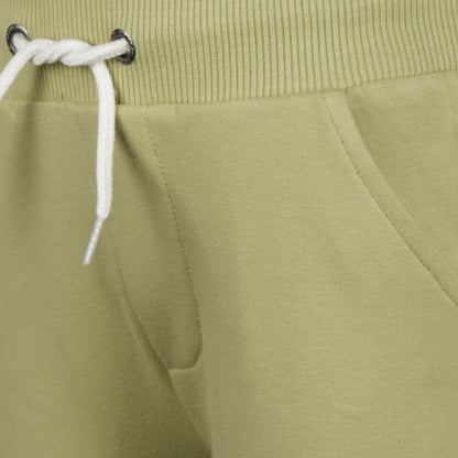 Short Deportivo de Algodón Verde con Jareta y Ojillos para Niño