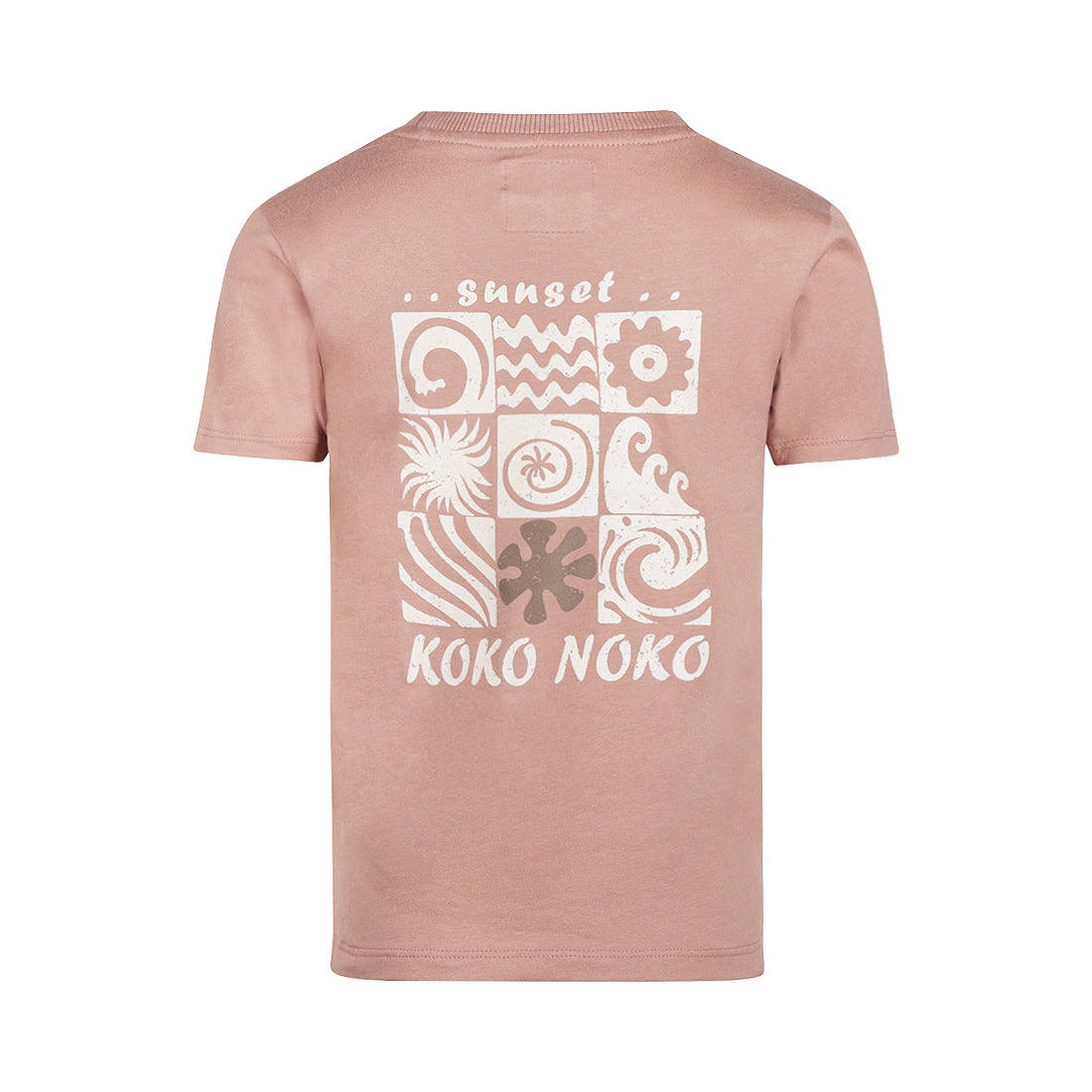 Playera de Algodón Rosa con Estampado de Verano para Niño