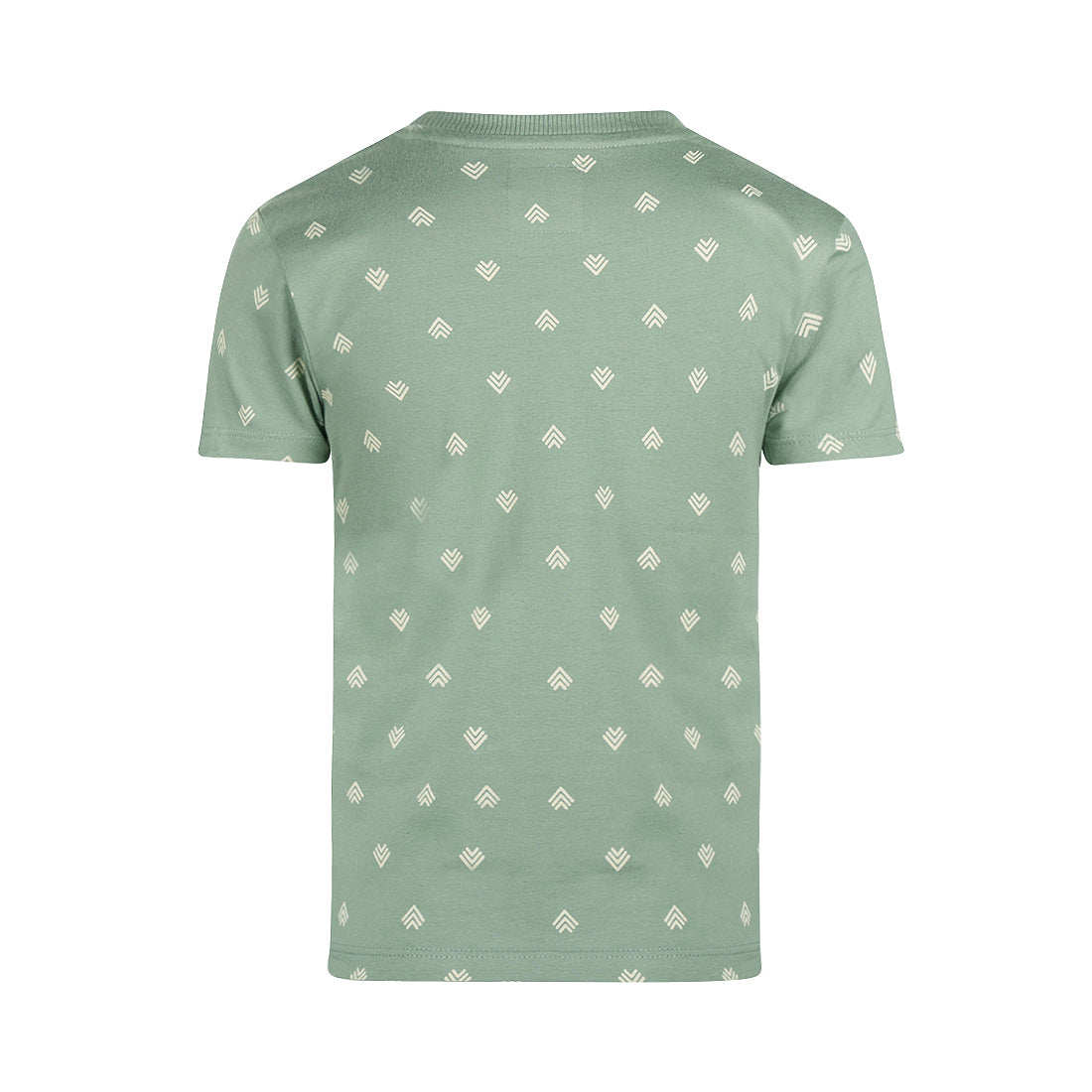 Playera de Algodón Verde Full Print de Flechas para Niño
