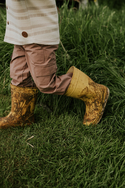Pantalón Cargo 100% Algodón Café para Niño