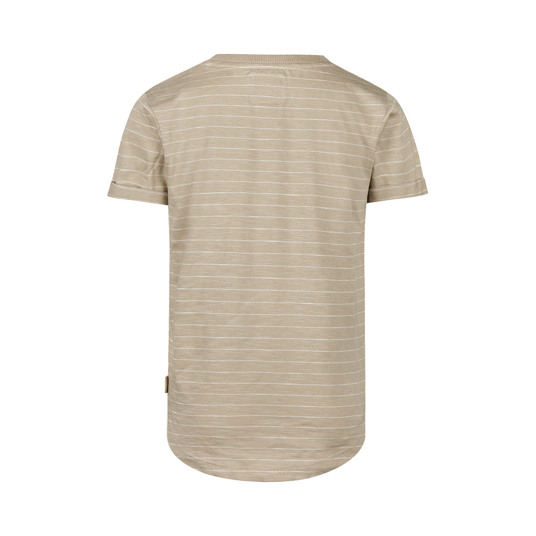 Playera 100% Algodón Café de Rayas para Niño