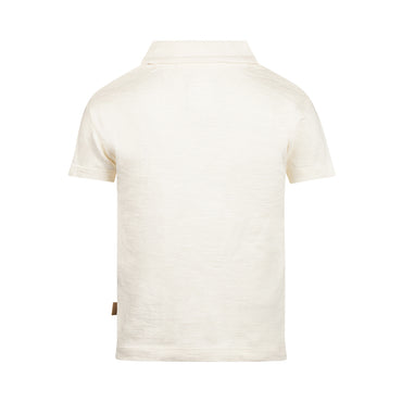 Polo 100% Algodón Beige con Bordado de Palmera para Niño
