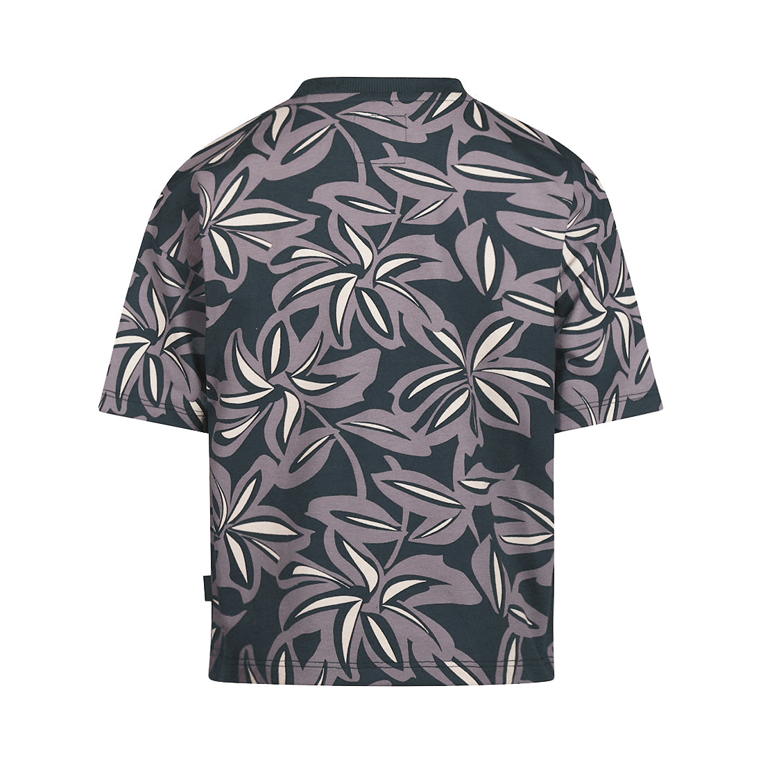 Playera de Algodón Azul Marino con Estampado de Palmeras para Niño