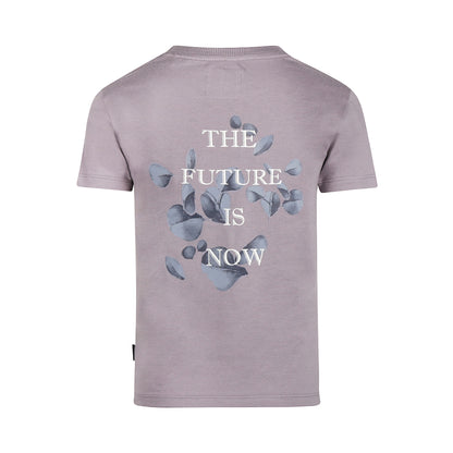 Playera de Algodón Morada The Future is Now para Niño