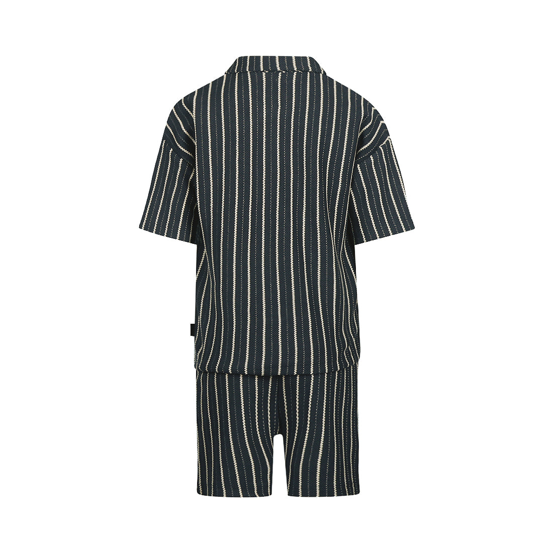 Conjunto Camisa y Short de Algodón Marino para Niño