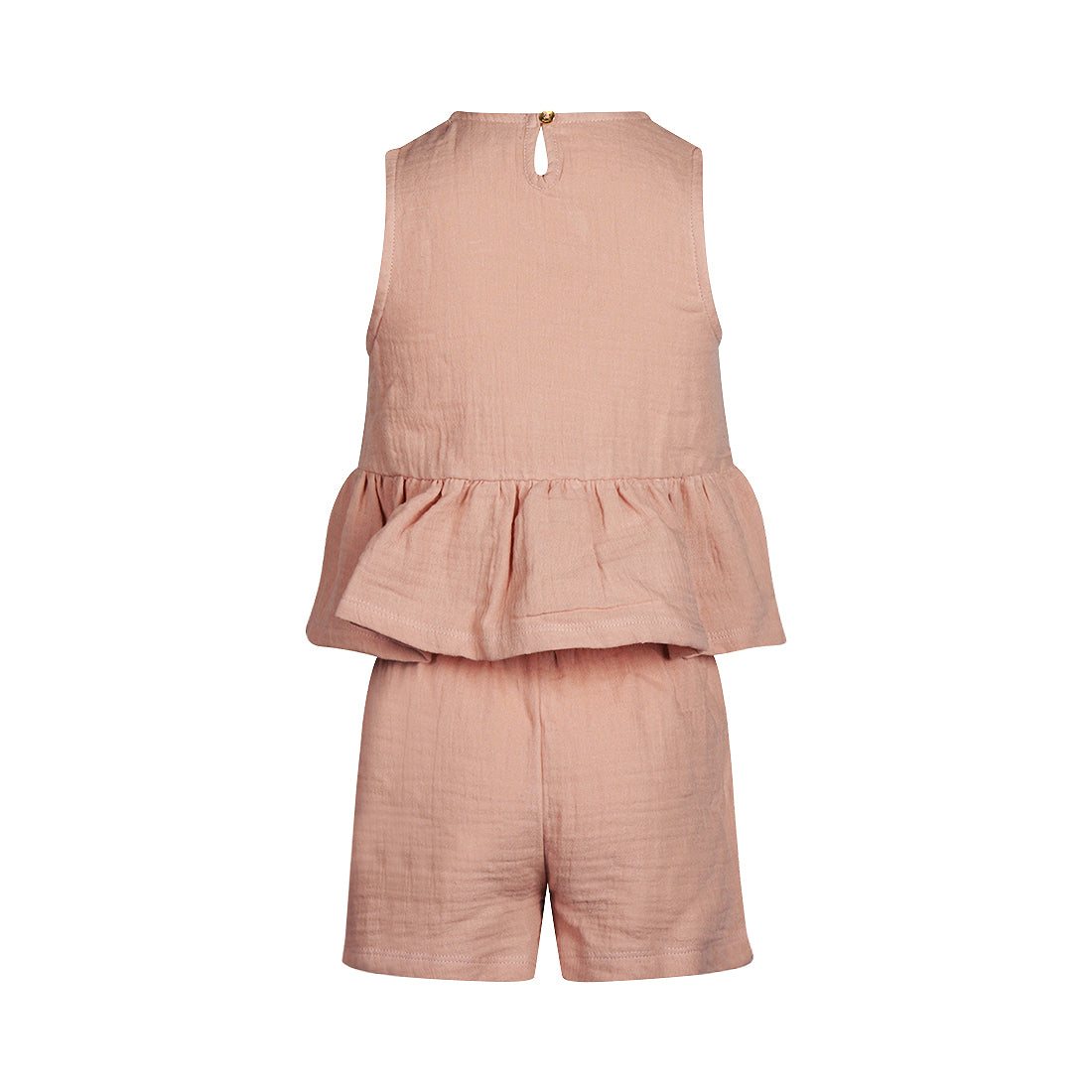 Conjunto Blusa y Short 100% Algodón Fresco con Olan para Niña
