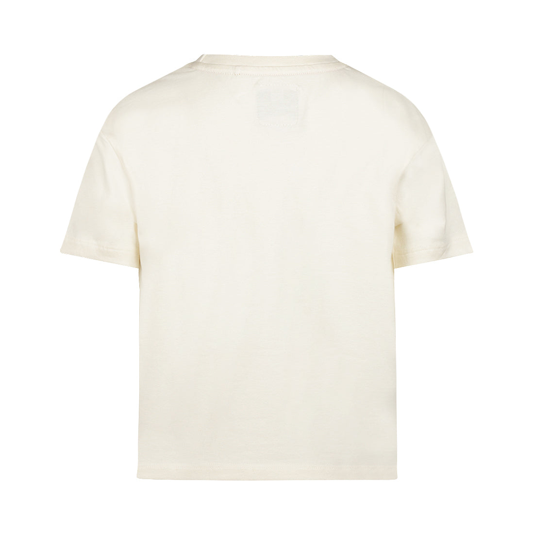 Playera de Algodón Hueso con Bordado para Niña