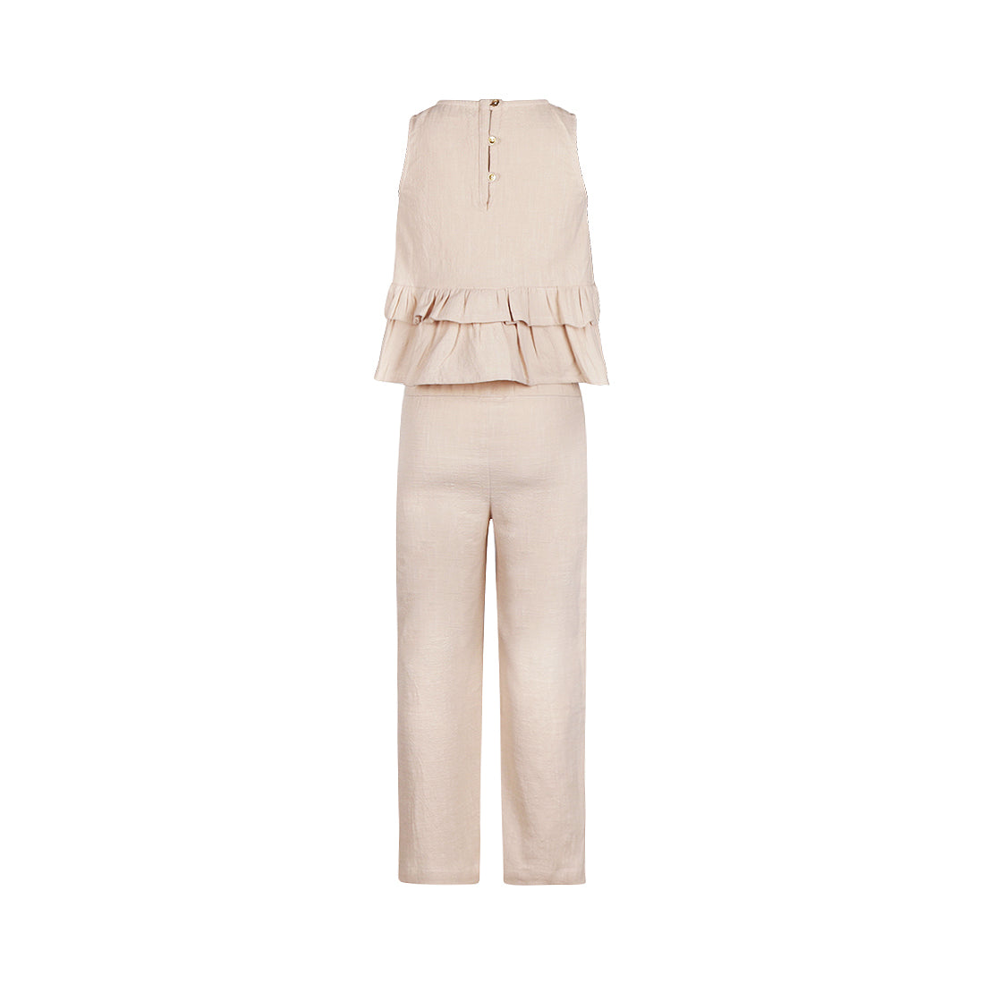 Conjunto Blusa y Pantalón Loose de Algodón con Lino para Niña