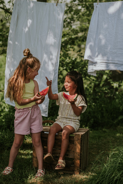 Short de Algodón Rosa Palo para Niña