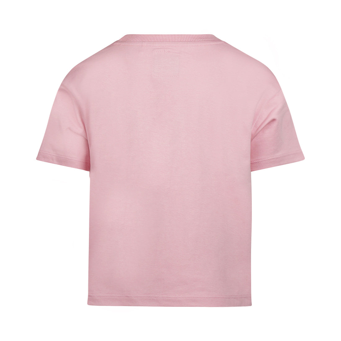 Playera Rosa Oversize Happy Face de Algodón para Niña