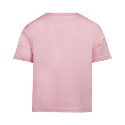 Playera Rosa Oversize Happy Face de Algodón para Niña