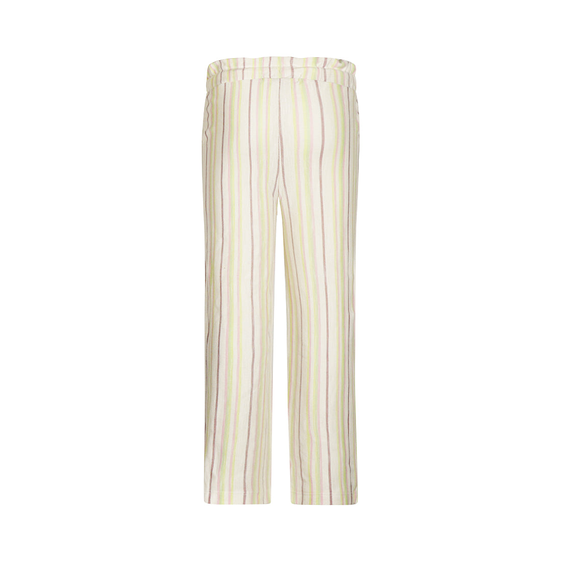Pantalón Recto de Algodón con Rayas de Colores para Niña