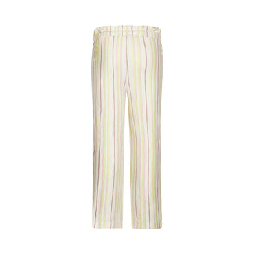 Pantalón Recto de Algodón con Rayas de Colores para Niña