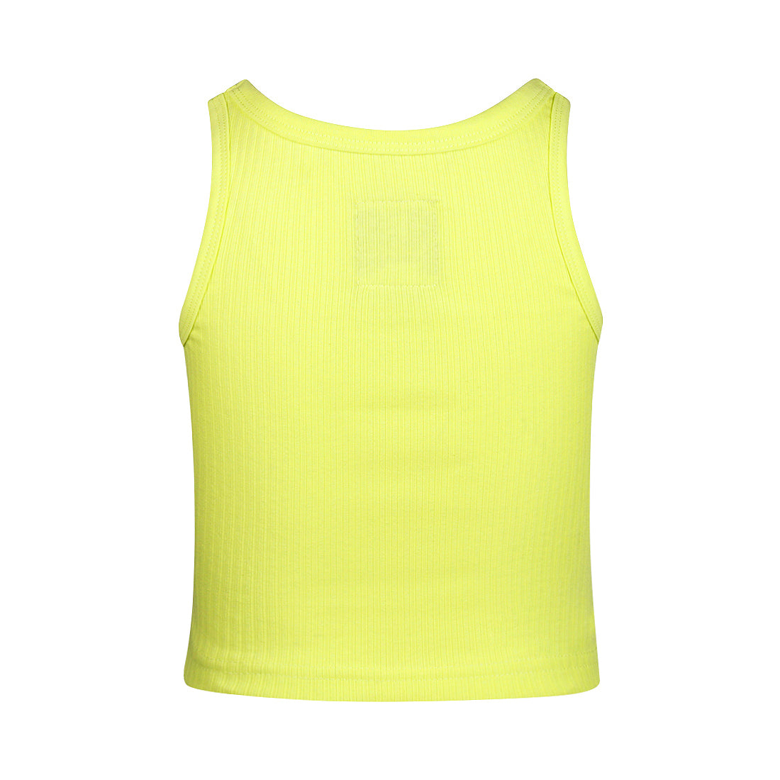 Top de Algodón Amarillo Neón con Textura para Niña