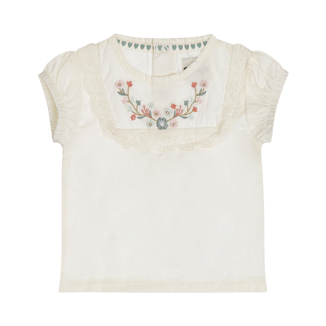 Blusa 100% Algodón con Bordado Mexicano de Flores para Niña - Kool KidsDIRKJEKool KidsN58397-3MBlusa 100% Algodón con Bordado Mexicano de Flores para Niña3 MesesOff White8720815586286