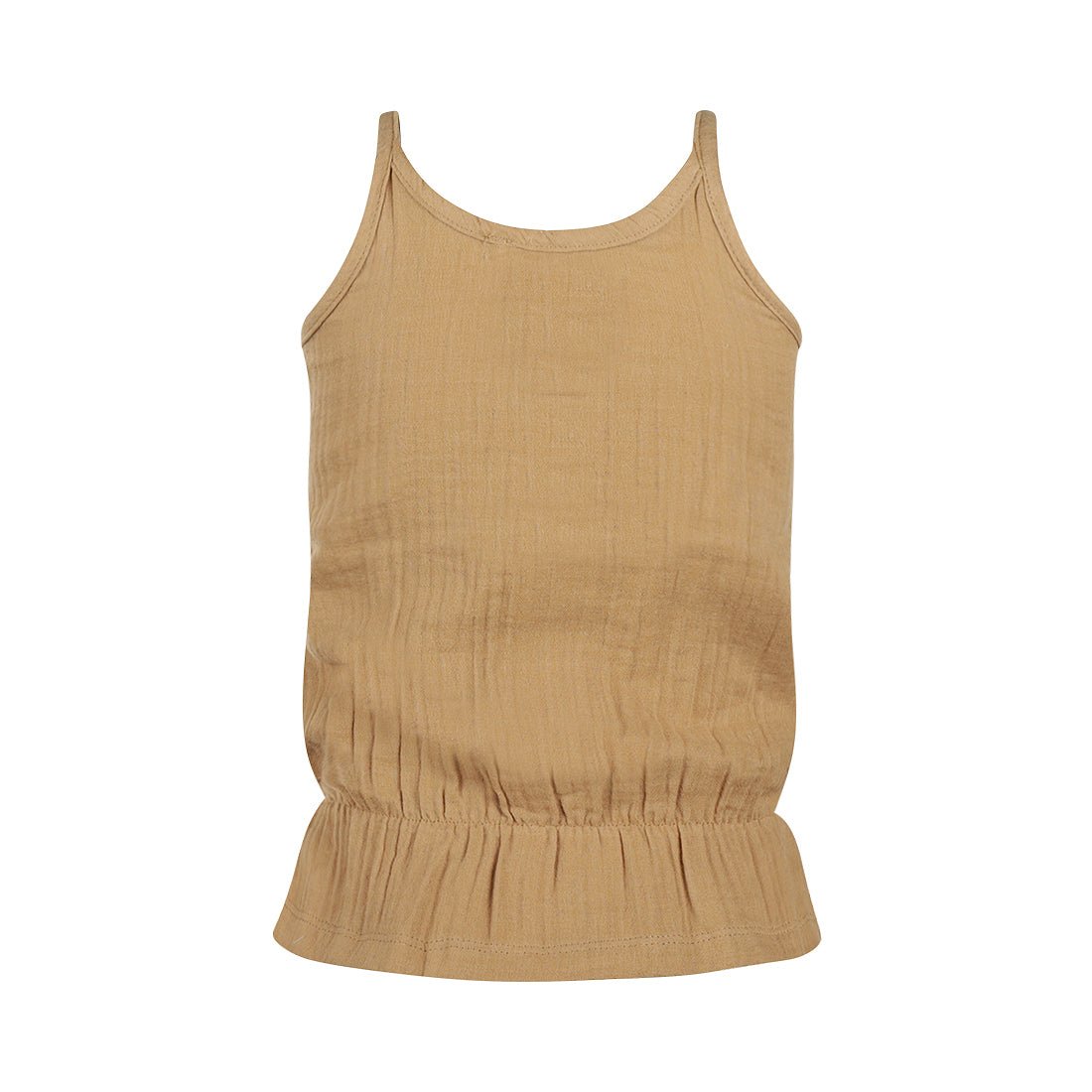 Blusa de Tirantes 100% Algodón Café con Botones Dorados para Niña - Kool KidsKOKO NOKOKool KidsN58962-4YBlusa de Tirantes 100% Algodón Café con Botones Dorados para Niña4 AñosCafé8720815611193