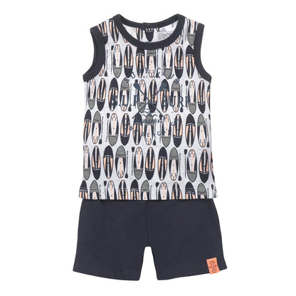 Boys 2 pce babysuit sleeveless - Kool KidsDIRKJEKool KidsT46631-31KOOLBoys 2 pce babysuit sleeveless3 MesesNavy