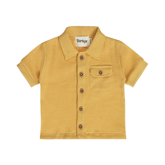Camisa de Algodón Mostaza con Textura Tejida para Niño - Kool KidsDIRKJEKool KidsN58691-3MCamisa de Algodón Mostaza con Textura Tejida para Niño3 MesesCamel8720815597039