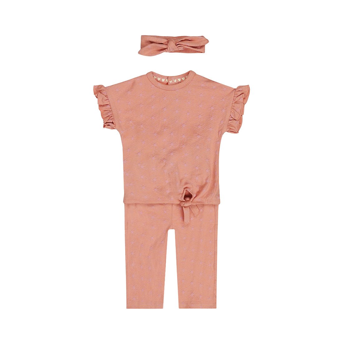 Conjunto 3 Piezas Blusa, Legging y Diadema Durazno con Flores para Niña - Kool KidsDIRKJEKool KidsN58488-3MConjunto 3 Piezas Blusa, Legging y Diadema Durazno con Flores para Niña3 MesesRosa claro8720815590412