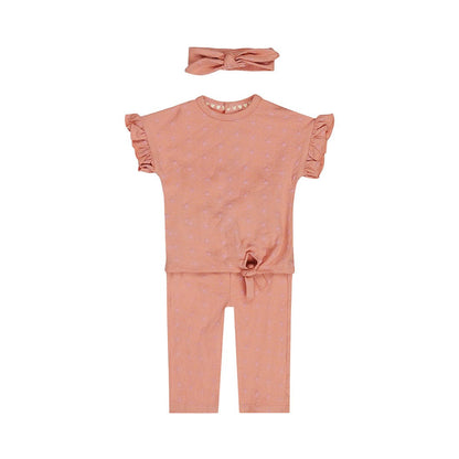 Conjunto 3 Piezas Blusa, Legging y Diadema Durazno con Flores para Niña - Kool KidsDIRKJEKool KidsN58488-3MConjunto 3 Piezas Blusa, Legging y Diadema Durazno con Flores para Niña3 MesesRosa claro8720815590412