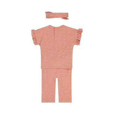 Conjunto 3 Piezas Blusa, Legging y Diadema Durazno con Flores para Niña - Kool KidsDIRKJEKool KidsN58488-3MConjunto 3 Piezas Blusa, Legging y Diadema Durazno con Flores para Niña3 MesesRosa claro8720815590412